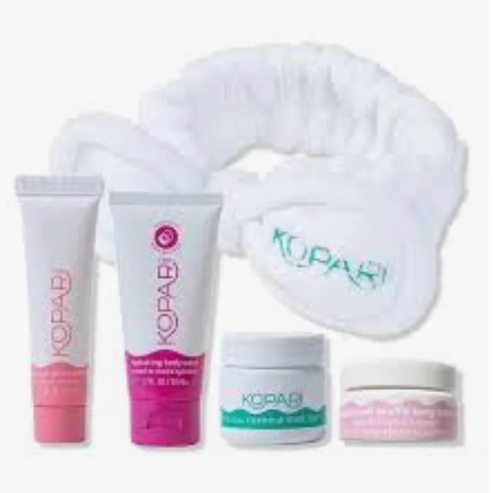 KOPARI 5p Body Wash Cleanser Mask Terry Headband $50 CLEAN BEAUTY NIP